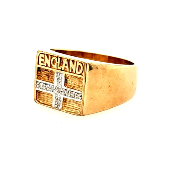 Pre Owned 9ct England Signet Ring ZQ455